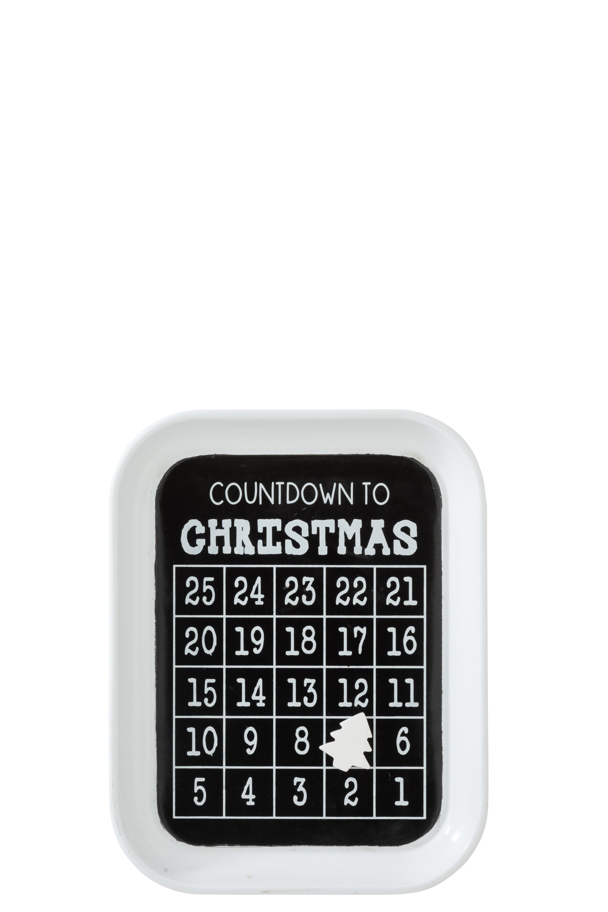 SALE % - Calendar Craciun, Metal, Alb, 32x3.5x41