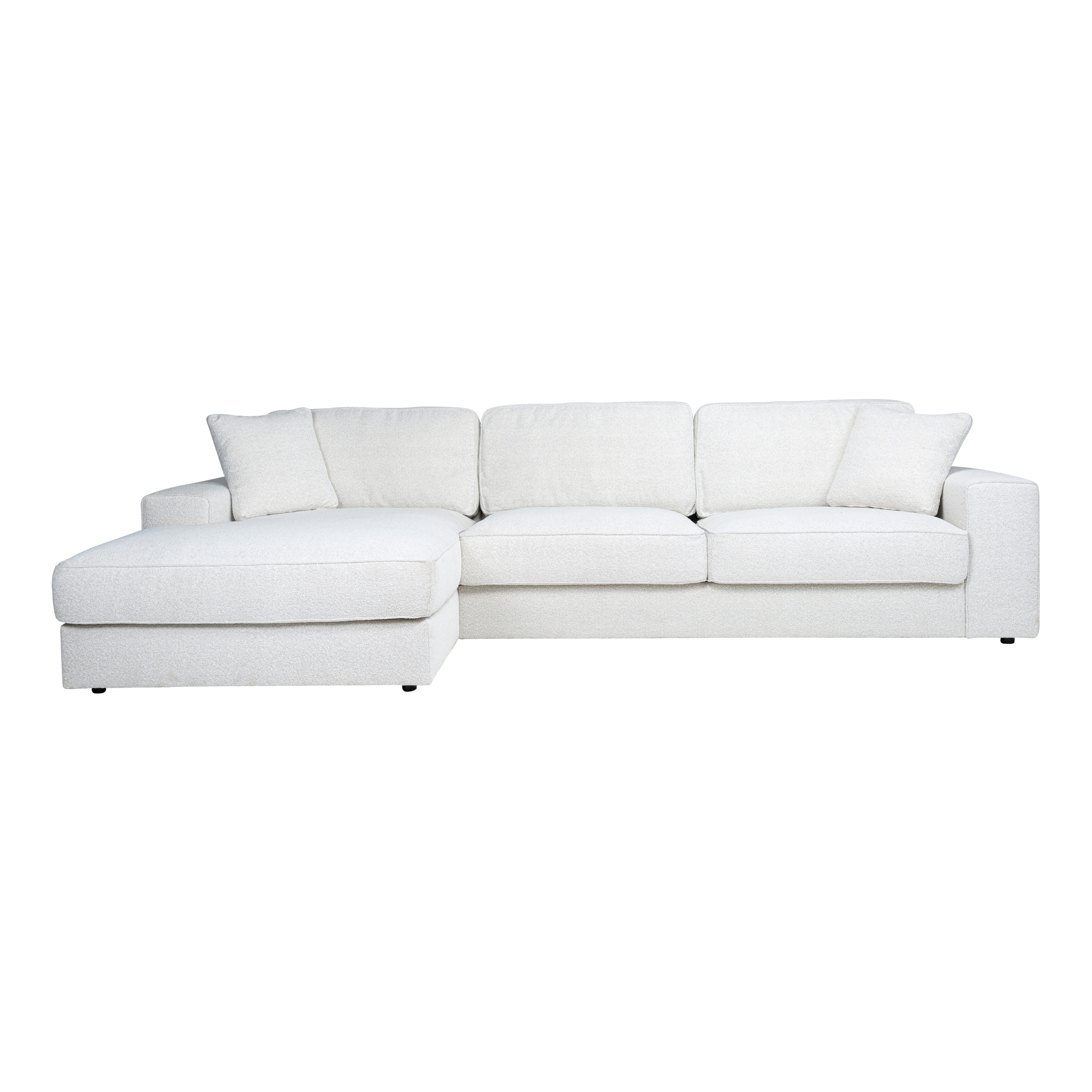 Canapea Santos Sezlong  stanga  + 2,5 seats alb  bouclé [5]