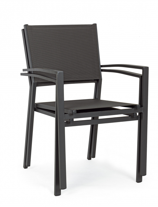 Scaun pentru exterior Hilde, aluminiu, antracit [3]