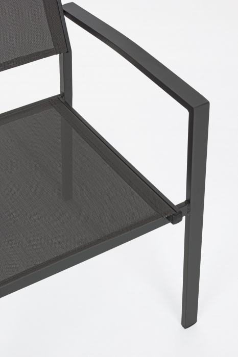 Scaun pentru exterior Hilde, aluminiu, antracit [5]