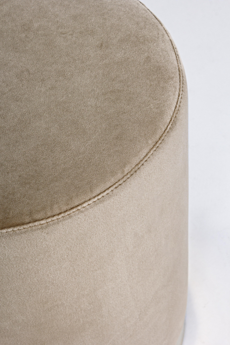 Puf Lucilla, MDF/Catifea, Gri/Auriu, 35x40 cm [2]