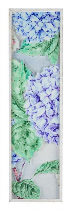 Tablou Hortensia, plastic /MDF, Multicolor, 64x2x120 cm [2]