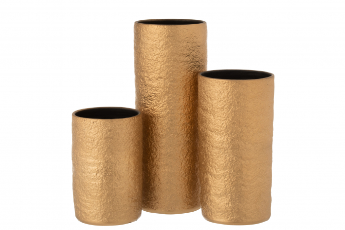 Vaza Gatsby, Ceramica, Auriu, 15x15x39.5 cm [2]