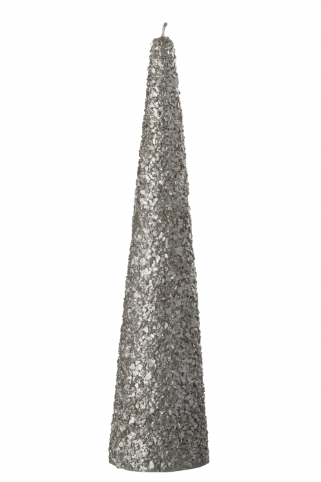 Lumanare cu gliter CON, ceara, auriu sampanie, 7x30 cm