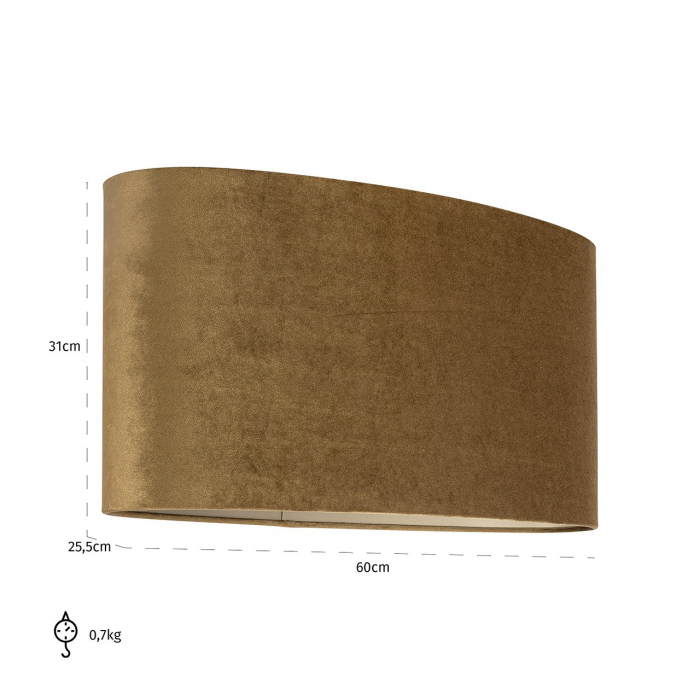 Abajur, Addy gold velvet ovale (Auriu) [3]