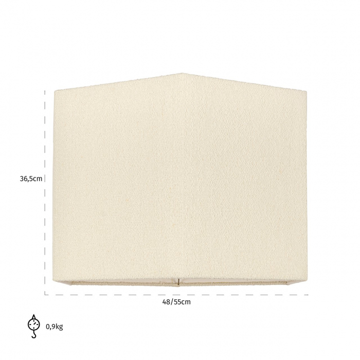 Abajur, Soho alb bouclé hexagon XL (alb) [3]