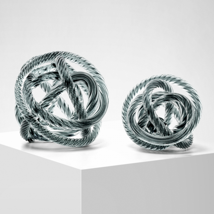 Accesoriu birou Dominico gri albastru sticla M, Dims: Ø 15  (CM) [5]
