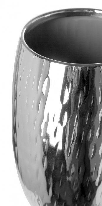 AFRICA, Vază, nichel, ciocanit vertical, h.28, d.14 cm [3]