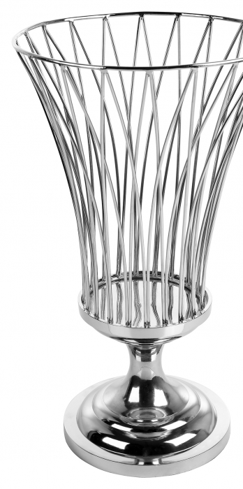 ALLEGRA, Suport lumânare cu picior, nichel, h.43, d.25 cm [2]