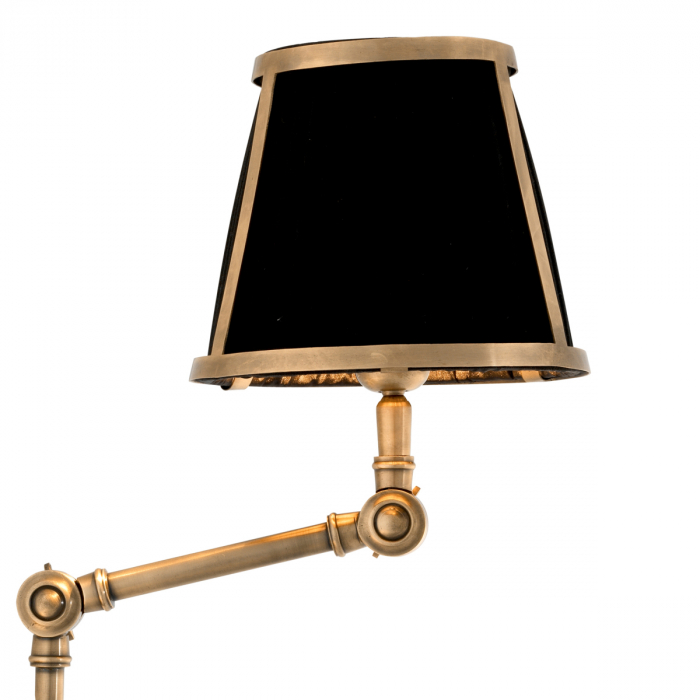 Aplică de perete, Brunswick, finisaj din alamă cu aspect vintage, Dims: W. 17 | D. 29 | H. 77 | Adjustable (CM) [6]