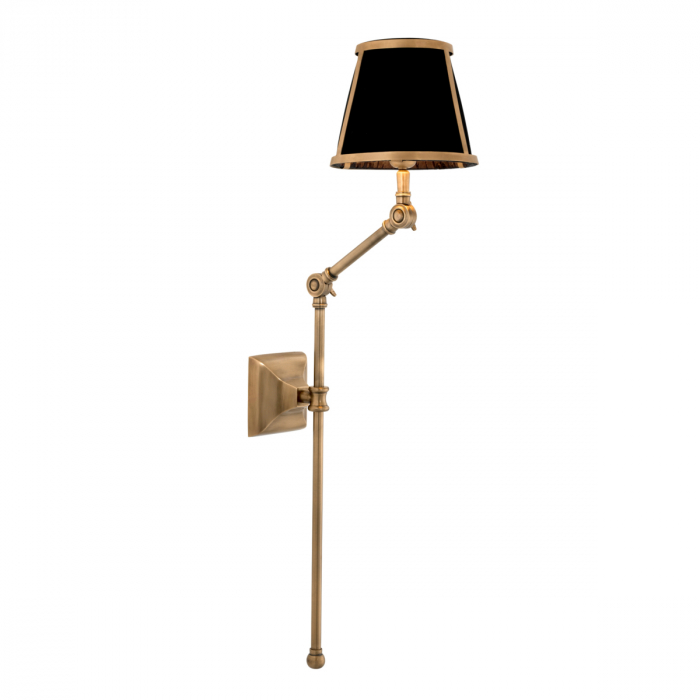 Aplică de perete, Brunswick, finisaj din alamă cu aspect vintage, Dims: W. 17 | D. 29 | H. 77 | Adjustable (CM) [3]