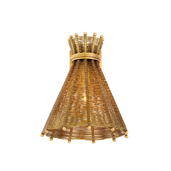 Aplică de perete, Kon Tiki, finisaj din alamă cu aspect vintage, Dims: W. 21 | D. 25 | H. 25.5  (CM) [3]