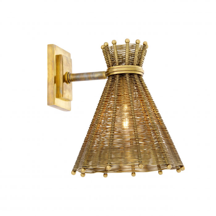 Aplică de perete, Kon Tiki, finisaj din alamă cu aspect vintage, Dims: W. 21 | D. 25 | H. 25.5  (CM) [2]