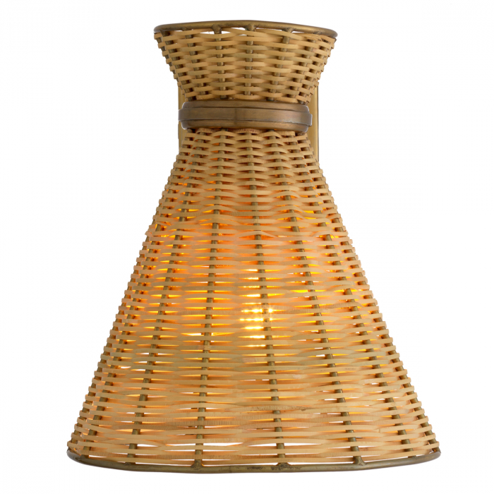 Aplică de perete, Kon Tiki ratan natur, Dims: W. 20 | min W. 25 | H. 25  (CM) [5]