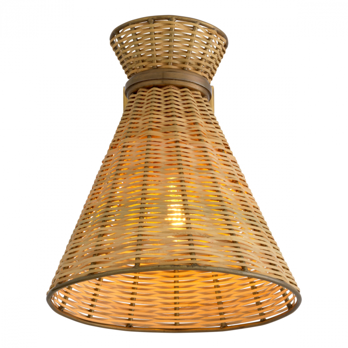 Aplică de perete, Kon Tiki ratan natur, Dims: W. 20 | min W. 25 | H. 25  (CM) [2]
