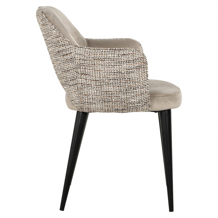 Fotoliu Giovanna, trendy nature/quartz kaki ignifug (Be Trendy 01 Nature), Dims: 84.5 x 58.0 x 63.0 cm [2]