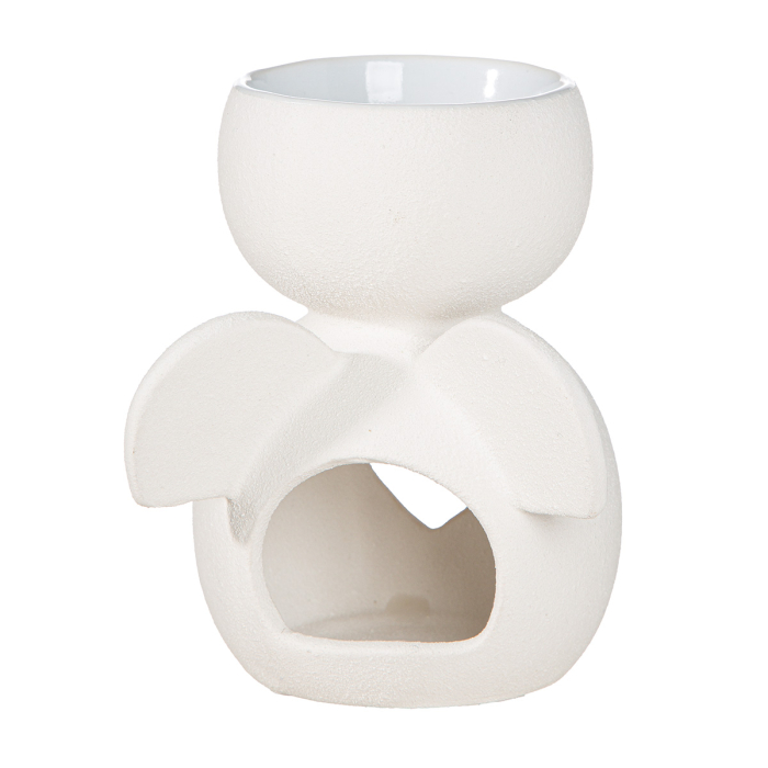 Arzator de aroma, Ingeri, „Inima”, Ceramica, alb, PU 6, L. 10 cm, l. 10 cm, H. 13 cm [3]