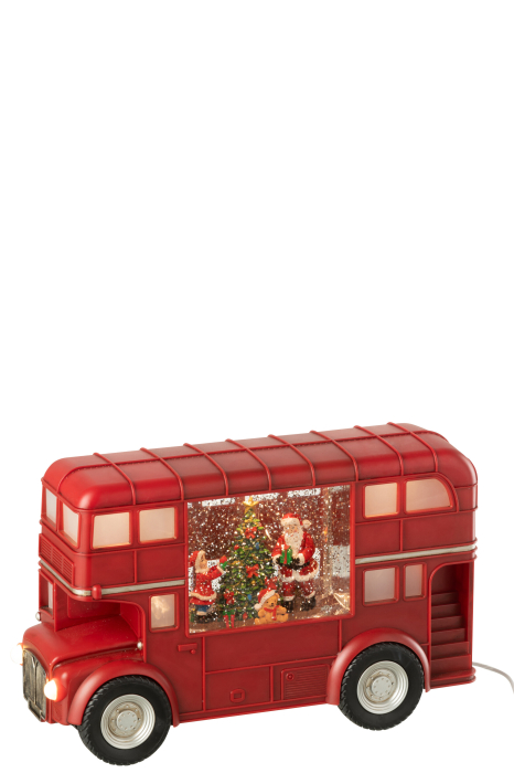 Autobuz cu leduri si muzica, Mos Craciun, plastic multicolor [1]