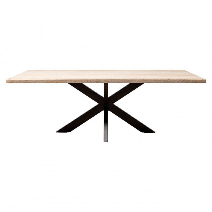 Masa Avalon, Lemn/Metal, Maro/Negru, 76x230x100 cm [4]