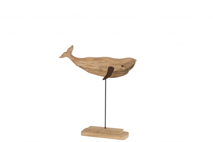 Balena, Lemn, Natural, 26x8x29 cm