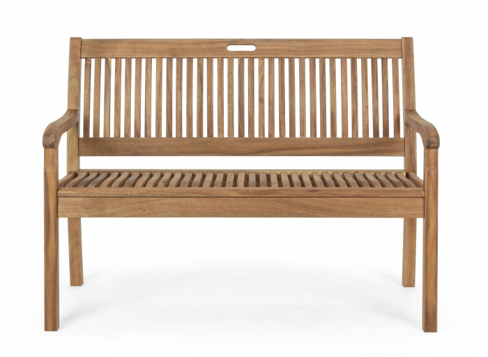 Banca 2 locuri Noemi, Lemn, Maro, 120x60x88 cm [4]