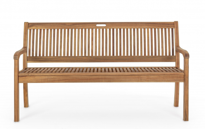 Banca 3 locuri Noemi, Lemn, Maro, 158x60x88 cm [6]