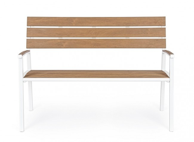 Banca Isak, Aluminiu, Alb, 123x59x86  cm [3]