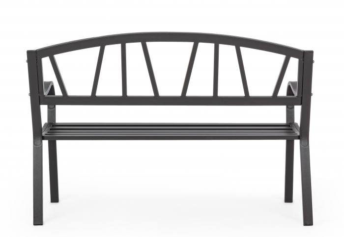 Banca Janelle, Otel/Poliester, Negru, 123x57x87 cm [2]