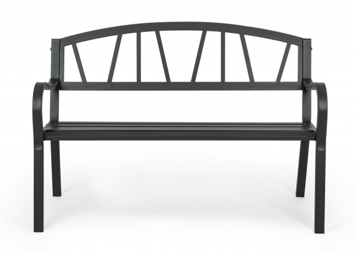 Banca Janelle, Otel/Poliester, Negru, 123x57x87 cm [4]