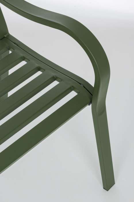 Banca Janelle, Otel/Poliester, Verde, 123x57x87 cm [4]