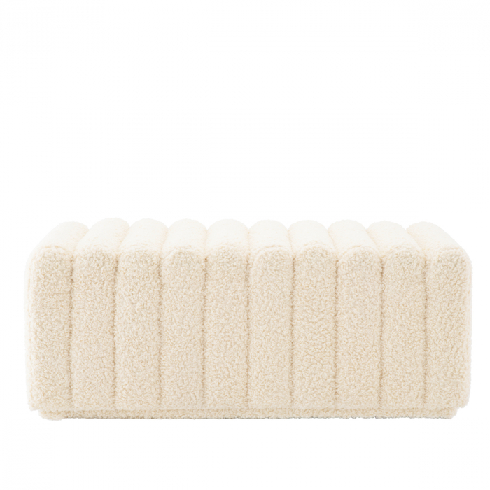 Banchetă, Bente din faux shearling, Dims: W. 116 | D. 47 | H. 46  (CM) [3]