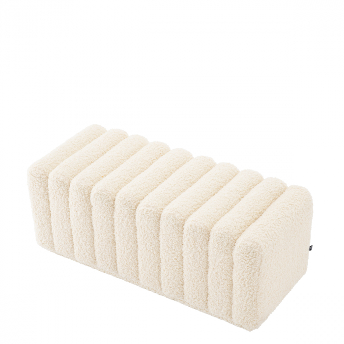 Banchetă, Bente din faux shearling, Dims: W. 116 | D. 47 | H. 46  (CM) [5]
