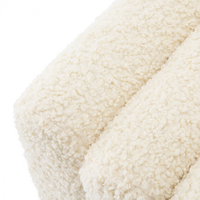 Banchetă, Bente din faux shearling, Dims: W. 116 | D. 47 | H. 46  (CM) [6]