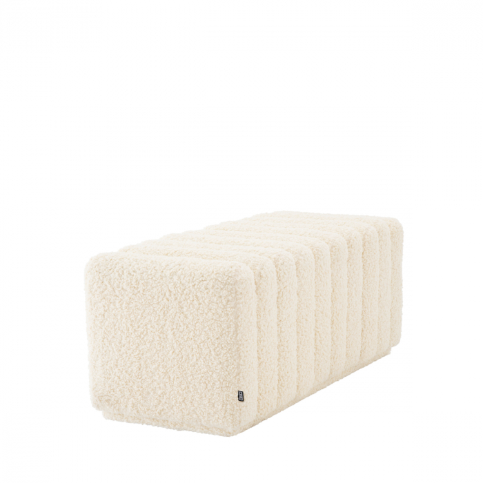 Banchetă, Bente din faux shearling, Dims: W. 116 | D. 47 | H. 46  (CM) [4]