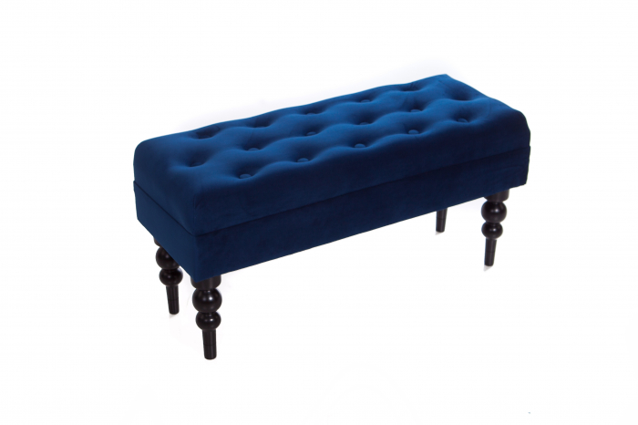 Bancheta Diana Classic, Albastru, 85x44x30 cm [2]