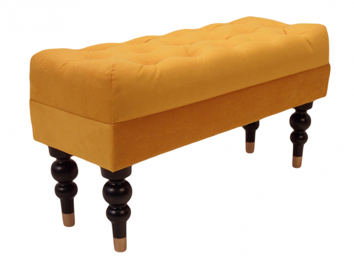Bancheta Diana Classic, Galben, 85x44x30 cm [4]