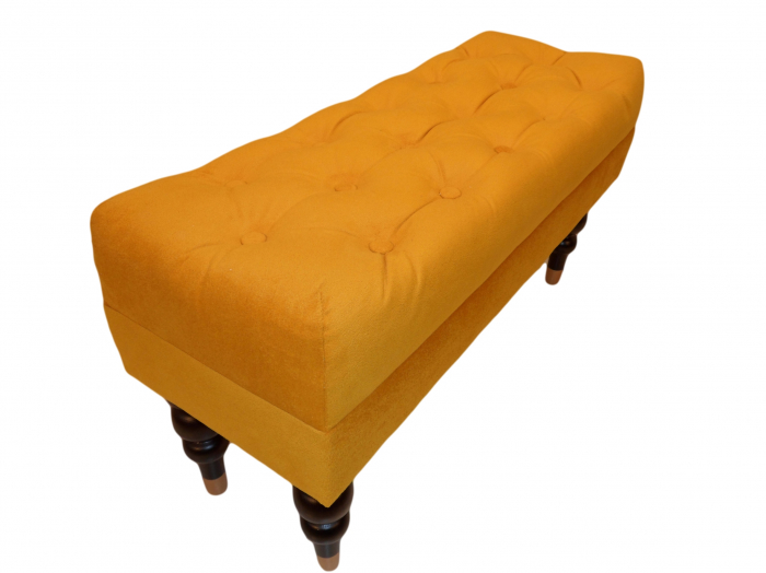 Bancheta Diana Classic, Galben, 85x44x30 cm [2]