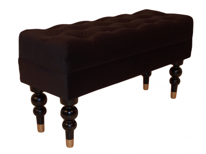 Bancheta Diana Classic, Negru, 85x44x30 cm [5]