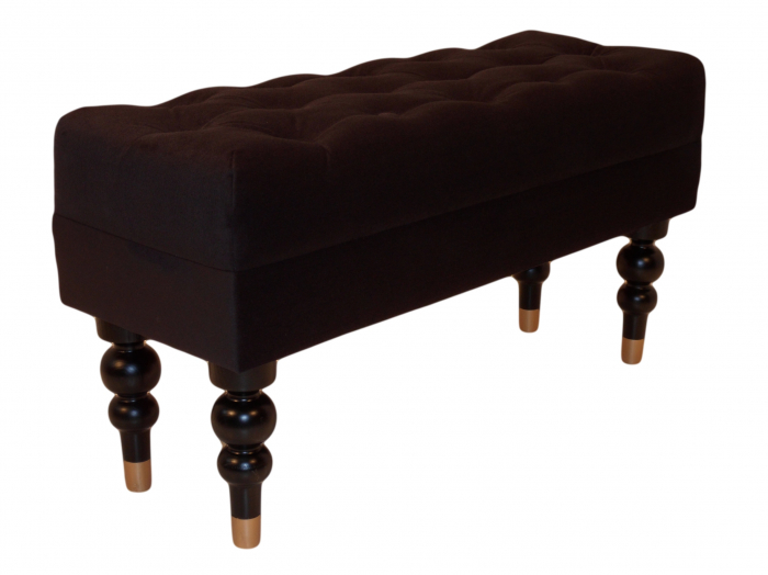 Bancheta Diana Classic, Negru, 85x44x30 cm [4]