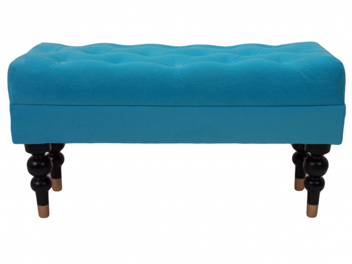Bancheta Diana Classic, Turcoaz, 85x44x30 cm [4]