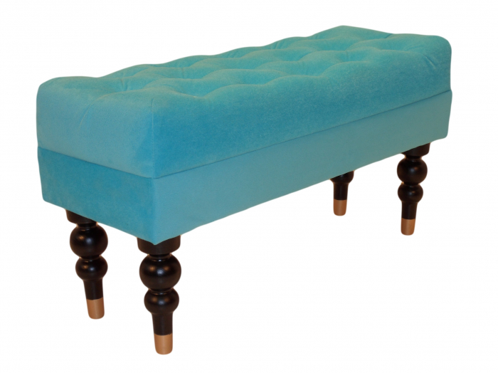 Bancheta Diana Classic, Turcoaz, 85x44x30 cm [2]