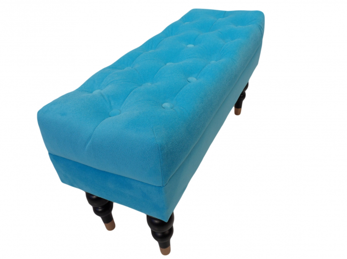 Bancheta Diana Classic, Turcoaz, 85x44x30 cm [6]