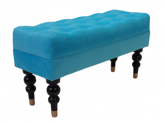 Bancheta Diana Classic, Turcoaz, 85x44x30 cm [5]