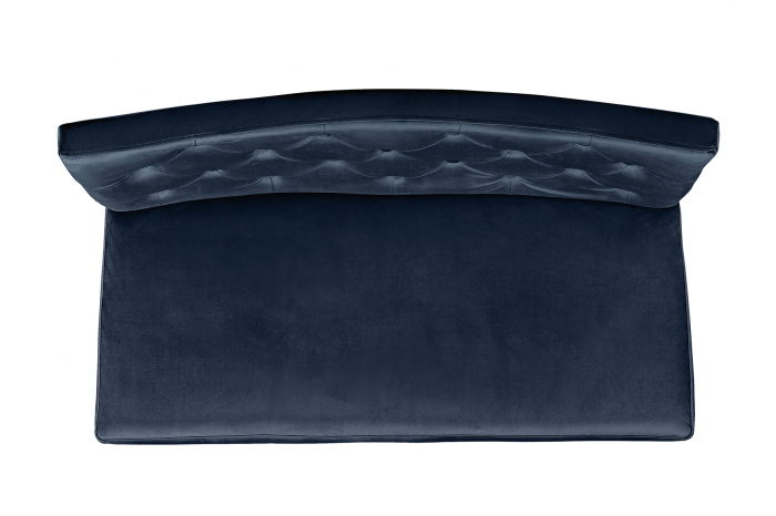 Bancheta Harriet, Poliester, Albastru inchis, 107x86x66 cm [6]