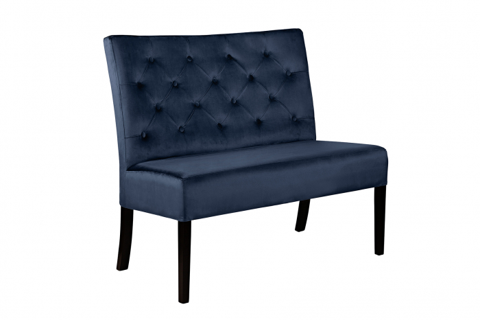 Bancheta Harriet, Poliester, Albastru inchis, 107x86x66 cm [4]