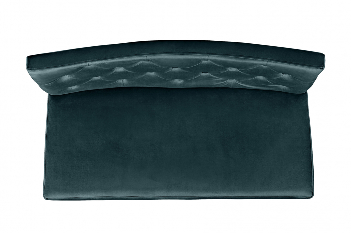 Bancheta Harriet, Poliester, Albastru petrol, 107x86x66 cm [5]