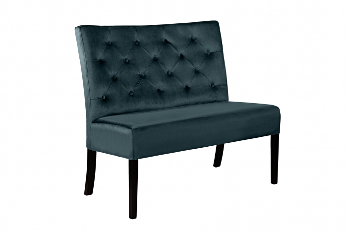 Bancheta Harriet, Poliester, Albastru petrol, 107x86x66 cm [3]