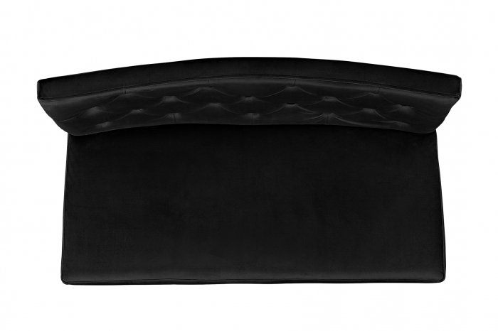Bancheta Harriet, Poliester, Negru, 107x86x66 cm [6]