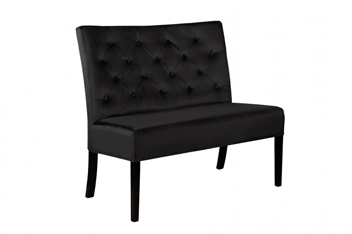 Bancheta Harriet, Poliester, Negru, 107x86x66 cm [4]