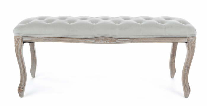 Bancheta Mathilde, Lemn/Poliester, Alb/Maro, 110x36x47 cm [4]